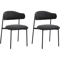 ByLIVING 2er-Set: Esszimmerstuhl Jersey in dunkelgrau | Gr.: onesize