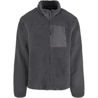 URBAN CLASSICS Teddy With Stand Up Collar Jacke Cloud
