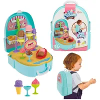 Toi-Toys Eis-Set Rucksack mit Bechern, Kegeln & Zubehör, Spielzeug
