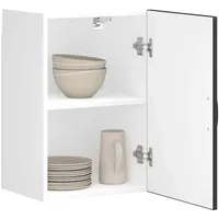 VidaXL Küchen-Hängeschrank Lucca Schwarz Holzwerkstoff