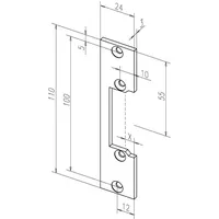 ASSA ABLOY Flachschließbl.106 STA verz.ktg.B.24xL.110mm DIN L/R