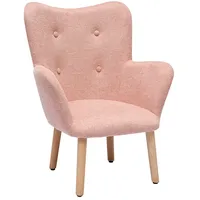 Miliboo Skandinavischer Kinderstuhl aus rosa Stoff mit Texturoberfläche und
