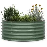 Blumfeldt High Grow Half Circle Hochbeet 105x43x60 cm Stahl-Wellblech