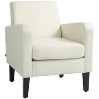 Homcom Einzelsessel Beige, Textil, 66x74x72 cm, Wohnzimmer, bis 150