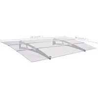 VidaXL Haustürvordach Sibern und Transparent 150×90 cm Polycarbonat