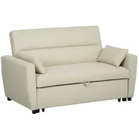 Homcom Schlafsofa, 2-Sitzer Sofa mit Schlaffunktion, Verstellbare Rückenlehne, Couch