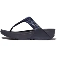 FitFlop Damen Lulu Crystal-Mix Toe-Post Sandale, Marineblau, 39 EU