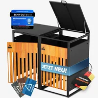 All Premium Mülltonnenbox 2er – Abschließbar, wetterfest & edle