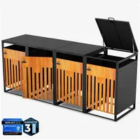 All Premium Mülltonnenbox 4er – Abschließbar, wetterfest & edle