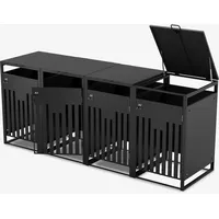 All Mülltonnenbox 4er 60 x 240 l grau