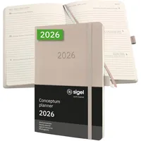 Sigel Buchkalender Conceptum 2026 taupe