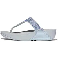 FitFlop Damen Lulu Crystal Embellished Toe-Post Sandale, blau, 39