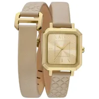 Giorgio Armani Quarzuhr ARMANI EXCHANGE, beige, Armbanduhren, Damen, Armbanduhr,