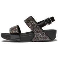 FitFlop Damen Lulu Multi-Tonal Glitter Back-Strap Sandale, Schwarz, 36