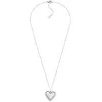 Fossil Kette mit Anhänger Schmuck Geschenk Edelstahl Herz Silber