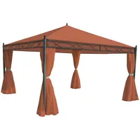 Mendler Pergola Cadiz, Garten Pavillon, stabiles 7cm-Gestell mit Seitenwand