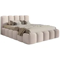 Selsey Polsterbett mit Bettkasten Stauraum Metallgestell Kopfteil Boucle Cloudy