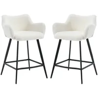 WAHSON OFFICE CHAIRS Barhocker für Küche aus Stoff Kunstleder