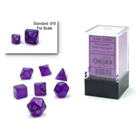 Chessex BorealisŽ Mini-Polyhedral Royal Purple/gold Luminary7-Die Set