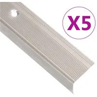 VidaXL Treppenkantenprofile in L-Form 5Stk. Aluminium 100cm Champagner