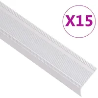 VidaXL Treppenkantenprofil in L-Form 15 Stk. Aluminium 90 cm
