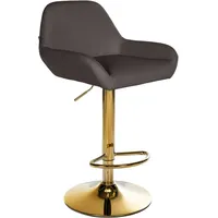 CLP Barhocker Braga Gold Kunstleder braun