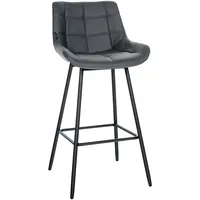 CLP Barhocker Weston grau/Kunstleder
