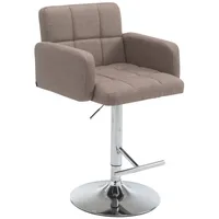 CLP Barhocker Los Angeles Stoff taupe/chrom