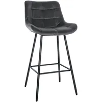 CLP Barhocker Weston dunkelgrau Samt-