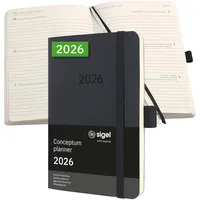 Sigel Taschenkalender Conceptum 2026 schwarz