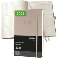Sigel Buchkalender Conceptum 2026 taupe