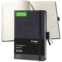 Sigel Taschenkalender Conceptum 2026 schwarz