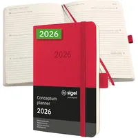Sigel Taschenkalender Conceptum 2026 rot
