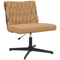 VidaXL Bürodrehstuhl Beige Gelockter wollähnlicher Stoff