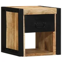 VidaXL Nachttisch 40x35x40 cm Raues Mango-Massivholz