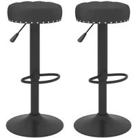 VidaXL Barhocker 2 Stk. Schwarz Samt