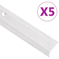 VidaXL Treppenkantenprofile in L-Form 5 Stk. Aluminium 100 cm