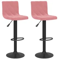 VidaXL Barhocker 2 Stk. Rosa Samt