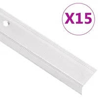 VidaXL Treppenkantenprofile in L-Form 15 Stk. Aluminium 100 cm