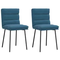 VidaXL Esszimmerstühle 2 Stk. Blau Samt