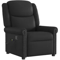 VidaXL Massagesessel Schwarz Glänzendes Kunstleder