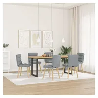 VidaXL Esszimmerstühle 6 Stk. Hellgrau Stoff