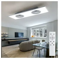 Just light. LED Deckenventilator, Fernbedienung, 10 Stufen, L 120