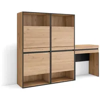 SKRAUT HOME Schuhkipper, Eiche, Holzwerkstoff, 1 Schubladen, Rechteckig, 190x145x35