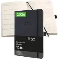 Sigel Buchkalender Conceptum 2026 schwarz