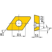 Optimum DCMT070204 Schneideplatten, 4 Stück