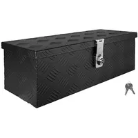 Trucky Deichselbox Schwarz Werkzeugkasten Truckbox Alu Box Anhänger Kiste