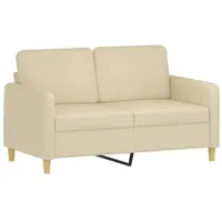 VidaXL 2-Sitzer-Sofa Creme 120 cm Stoff