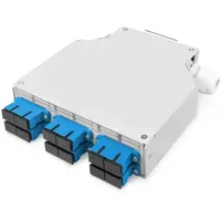 Digitus LWL-Hutschienenbox, OS2, bestückt, mit SC-Adapter und Pigtail