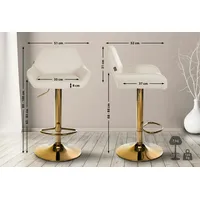 CLP Barhocker Braga Gold Stoff creme